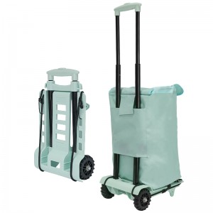 BY04-S Wholesale Collapsible Foldable Shopping Grocery Foldable Cart Trolley Bag Folding Shopping Cart Trolley With Wheel