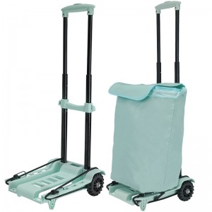 BY04-S Wholesale Collapsible Foldable Shopping Grocery Foldable Cart Trolley Bag Folding Shopping Cart Trolley With Wheel