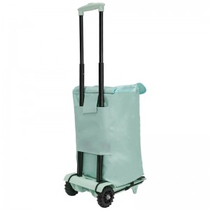 BY04-S Wholesale Collapsible Foldable Shopping Grocery Foldable Cart Trolley Bag Folding Shopping Cart Trolley With Wheel