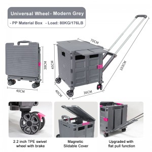 BY10-WX Factory Foldable Cart Folding Troley Cart Colapsable Cart With Storage Crate