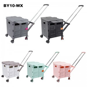 BY10-WX Factory Foldable Cart Folding Troley Cart Colapsable Cart With Storage Crate